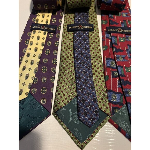 Lot of 3 TOMMY HILFIGER Neck Ties 100% Silk Excellent Condition! - Picture 7 of 8